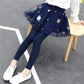 Girls' Leggings Spring and Autumn 2021 Middle and University Children Fake Two-piece Skirt Pants Outer Wear Pants