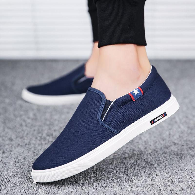 Men's Casual Flat Shoes Canvas Shoes Chaussure Homme Shoes for Men Lazy Shoes