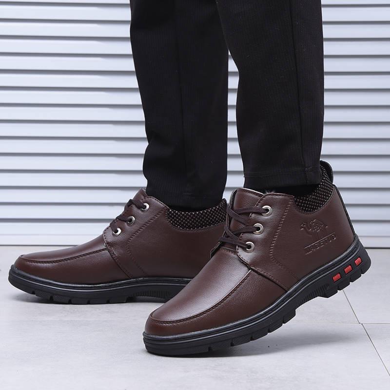 Winter Cotton Shoes All-match Warm Father Shoes Plush Thick High Top Cotton Shoes Men's Boots