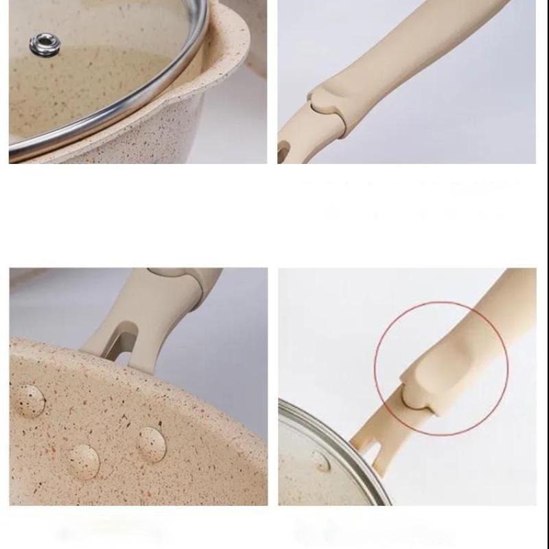 Non-stick Wok Nordic Medical Stone Household Small Saucepan Frying Dual-purpose Gas Stove Induction Cooker Wok