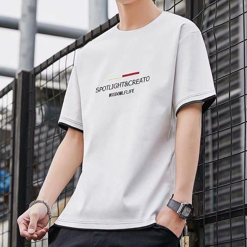 Short-sleeved T-shirt Men's Half-sleeved Summer Youth Men's Trend Loose Top Clothes Men's T