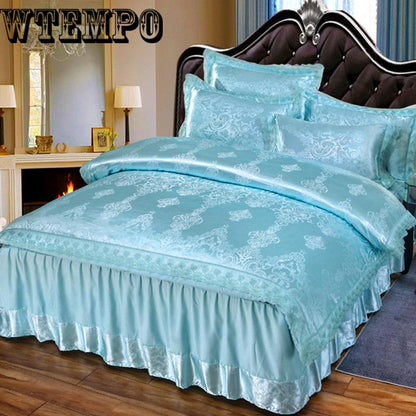 Jacquard Bedding Sets King/Queen Size Wedding Bedclothes Bedspread duvet Cover /Pillowcases