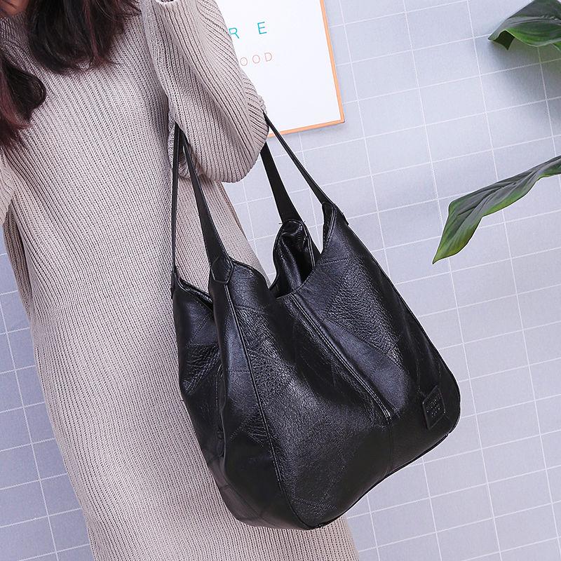 Big capacity European and American style Shoulder Handbag Trendy wild Woman bag Leather bag