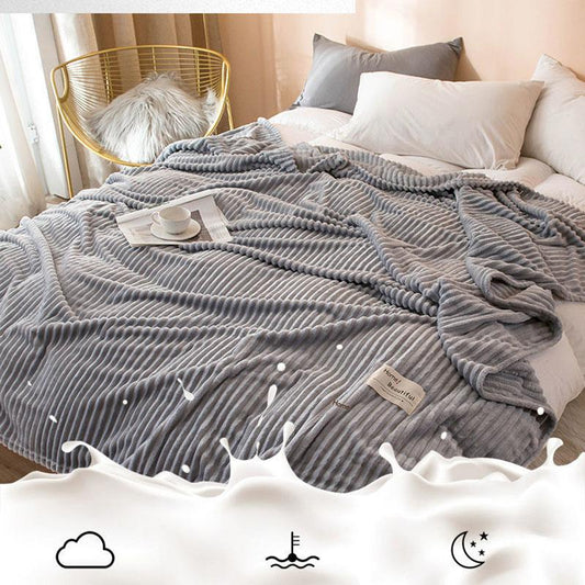 Milk Down Blankets Towel Blanket Coral Fleece Single or Double Bedroom Air-conditioned Nap Blanket Sofa Cover