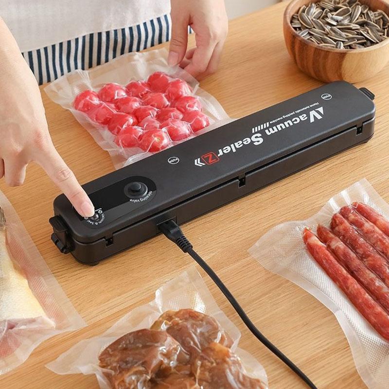 Household Food Vacuum Sealer Food Packaging Machine Film Sealer EU Plug Vacuum Packer with 10pcs Food Vacuum Bags Kichen Tool