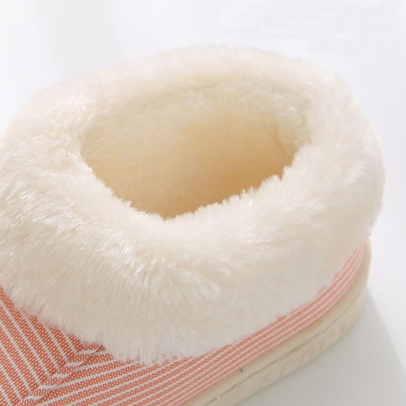 Cotton Slippers Keep Warm Autumn and Winter Pregnant Women's Bedroom Shoes Men and Women Couples Postpartum Bag Plus Velvet Thick Winter