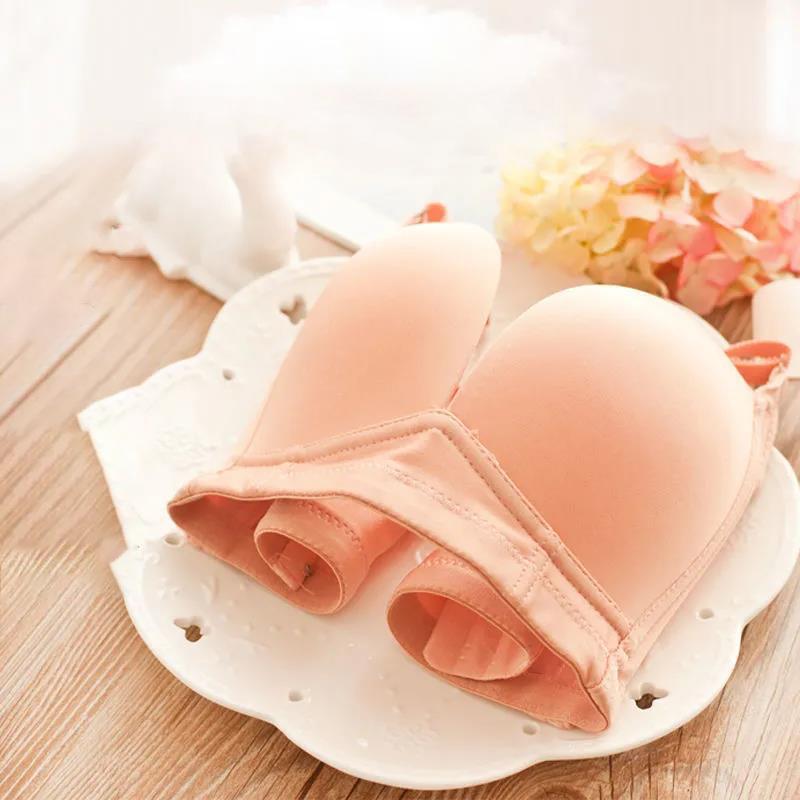 Thin Bra Without Steel Ring Four-breasted Large Size Big Breasts Seamless Gathering Adjustable Breastfeeding and Anti-sagging Underwear Women