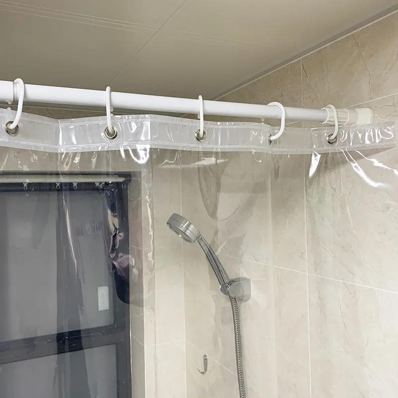 Transparent Plastic Shower Curtain Kitchen Partition Curtain Waterproof and Oily Smoke Curtain