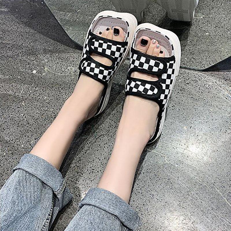 Ugly Cute Slippers Female Summer Outing Non-slip All-match Fashion Outer Wear Student Platform Sandals and Slippers