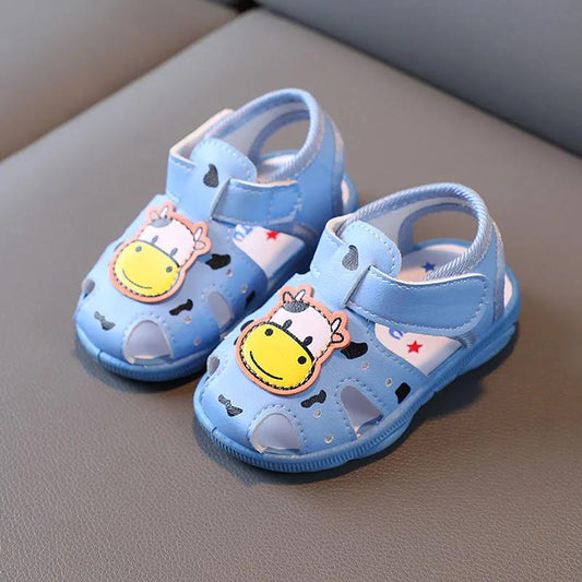 Baby's Summer Sandals Soft Soled Baby Walking Cute Cartoon Shoes Children's Antiskid and Kickproof Flat Shoes