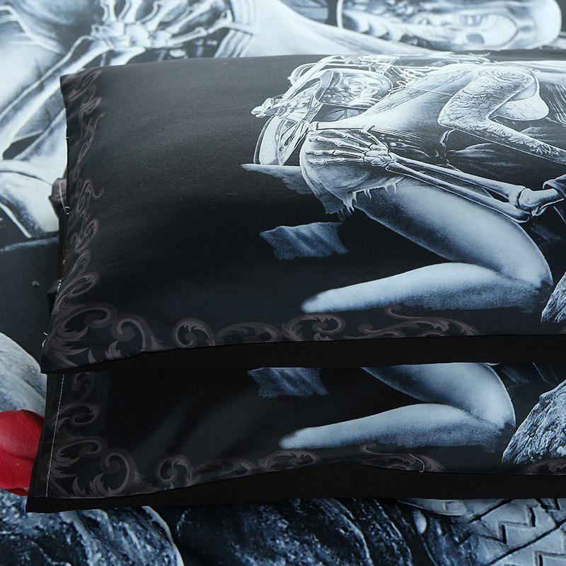 2 /3pcs 3d Ride Die Bedding Set Halley Motorcycle Duvet Cover Soft Queen/king/full/twin Size Bedspread