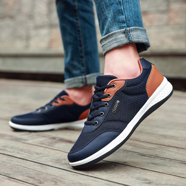 2020 New Men Shoes Lace-Up Fashion Breathable Men Casual Shoes Brand Men Sneakers Men FLats