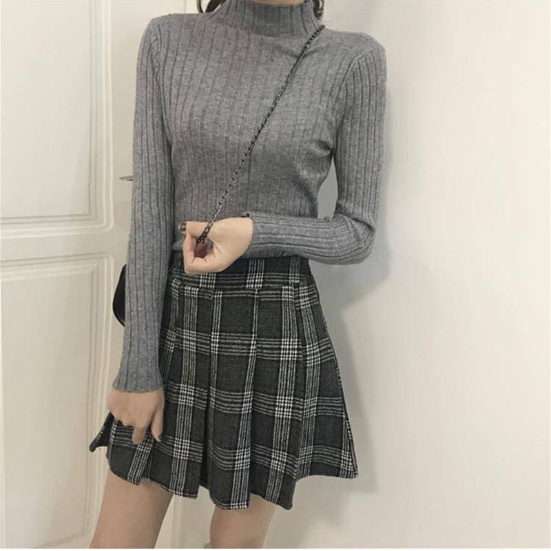 Winter Thickened Sweater Sweater Women's Thickened Slim Slim Turtleneck Bottoming Shirt Top