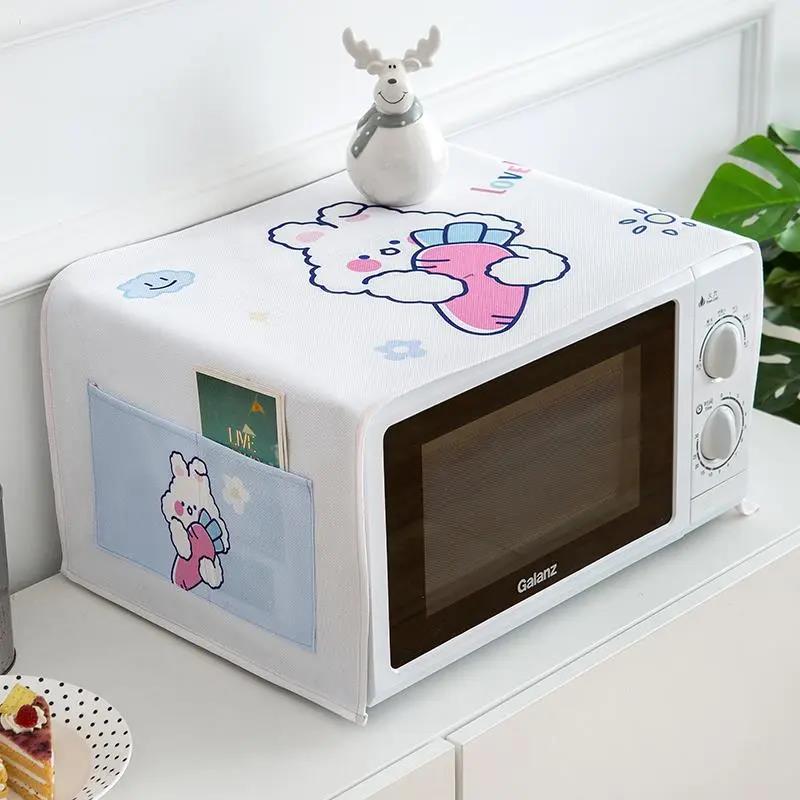 Microwave Oven Cover Dust Cover Oven Cover Cloth Oil-proof Cover Waterproof Household Dust-proof Cloth Refrigerator Dust-proof Cover Towel