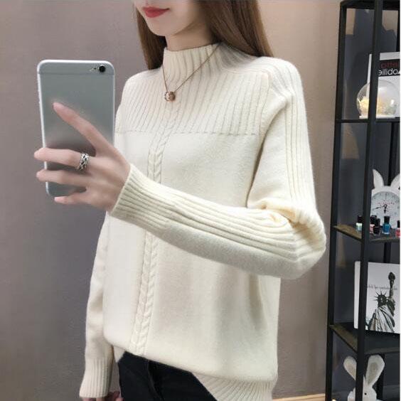 Fashion Women Sweaters and Pullovers Long SleeveTurtleneck Solid Slim Sexy Elastic Women Tops