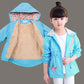 Outerwear Autumn Winter Fashion Baby Girls Cartoon Flower Embroidery Hooded Kid's Coat Jacket