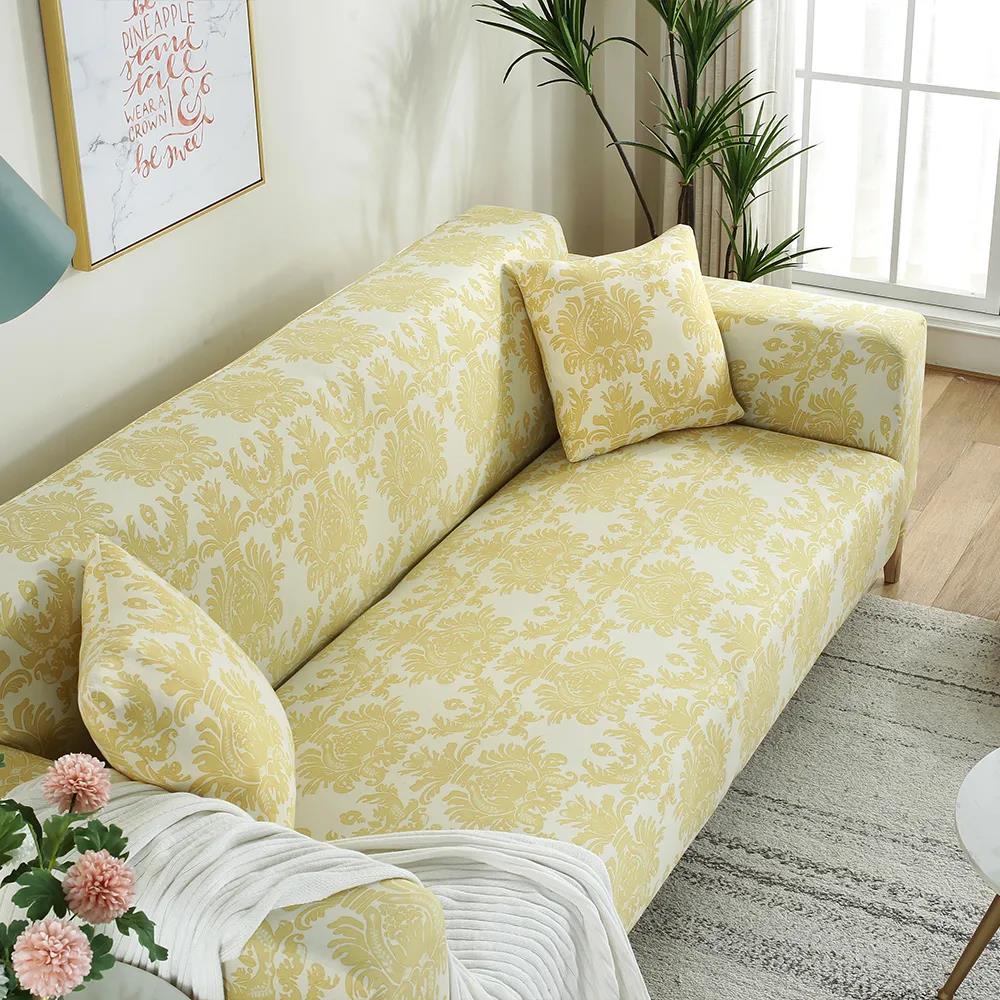 1/2/3/4-seater String Printed Sofa Covers for Living Room Elastic Stretch Slipcover Sectional Corner Sofa Covers