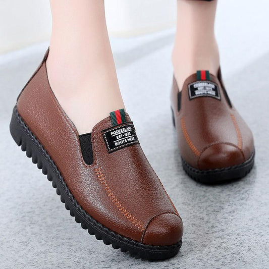 Women's Shoes Large Size Shoes Soft Soles Comfortable Casual Sports Shoes Casual Leather Shoes Non-slip Lightweight and Soft