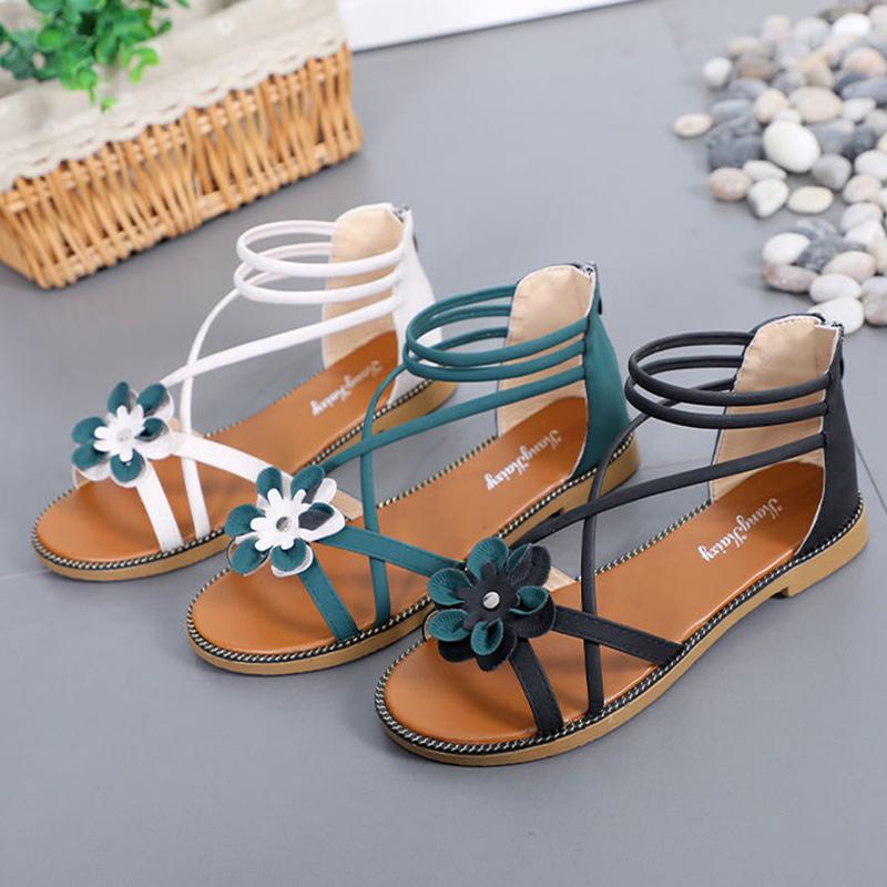 All-match Sandals Women's Shoes Flat Shoes Beach Shoes Summer Roman Shoes Flat Sandals Light Sandals Ladies Flat Sandals