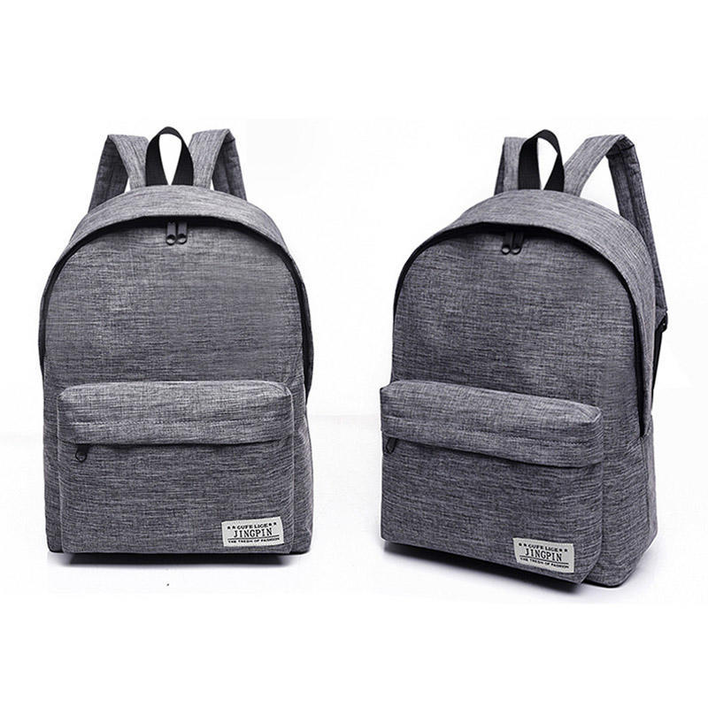 Fashion Korean Women Backpack Canvas Solid Color Computer Bag Ladies Girls Big Capacity School Bags