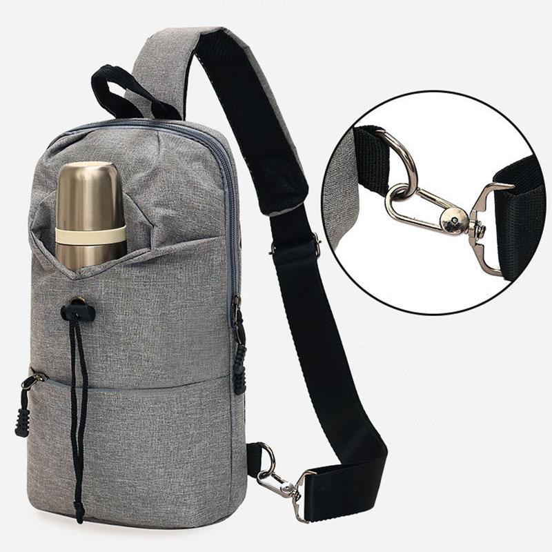 Men Women Shoulder Bag Unisex Canvas Sling Bag Outdoor Sports Riding Waterproof Travel Home Supplies Crossbody Chest Bag for Gift