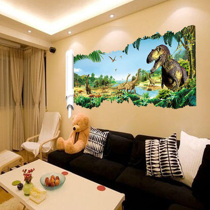 [Wall sticker ]Diy Home Decor Jurassic World Dinosaur Wall Stickers For Kids Room Deals Decoracion P