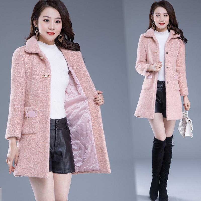 Winter Fashion and Elegant Women's Cotton Coat Temperament Queen Fan Mink Velvet Thick Warm Fur Coat