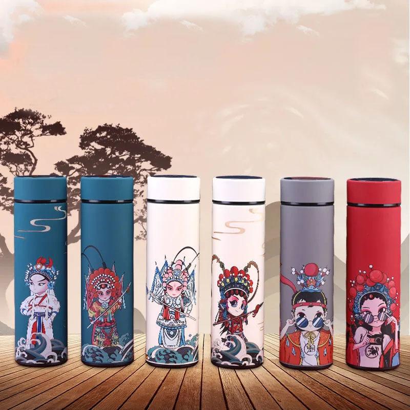 Chinese Style Vacuum Flask 304 Stainless Steel Chinese Style Male and Female Tea Cup Water Cup Vacuum Flask