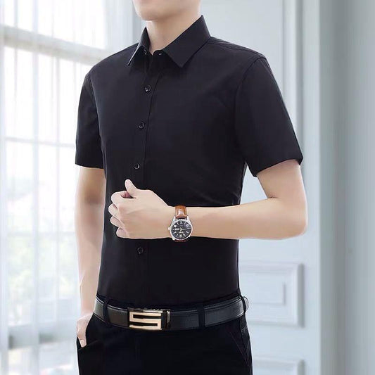 Summer Shirt Men's Short-sleeved Slim Thin Shirt Business Professional Formal Wear Overalls