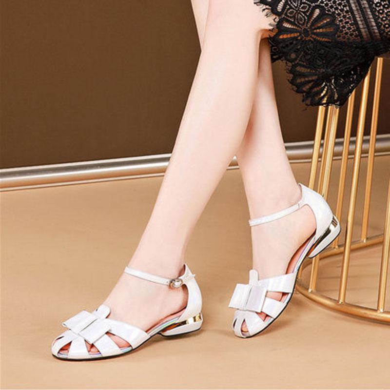 Plus Size 35-39 Summer Women Purple Slippers Outdoor Flat Bohemian Beach Wear-resistant Non-slip Office Lady Sports Cutout Sandals