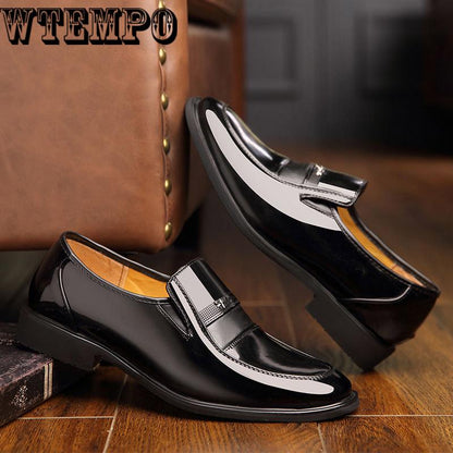 Breathable casual shoes comfortable bright leather shoes men's shoes summer suit shoes shoes