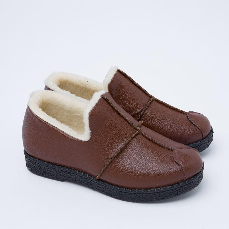 Winter Women's Cotton-padded Shoes Waterproof Non-slip Plus Velvet Warmth Thick-soled Peas Cotton Shoes Moccasin Shoes