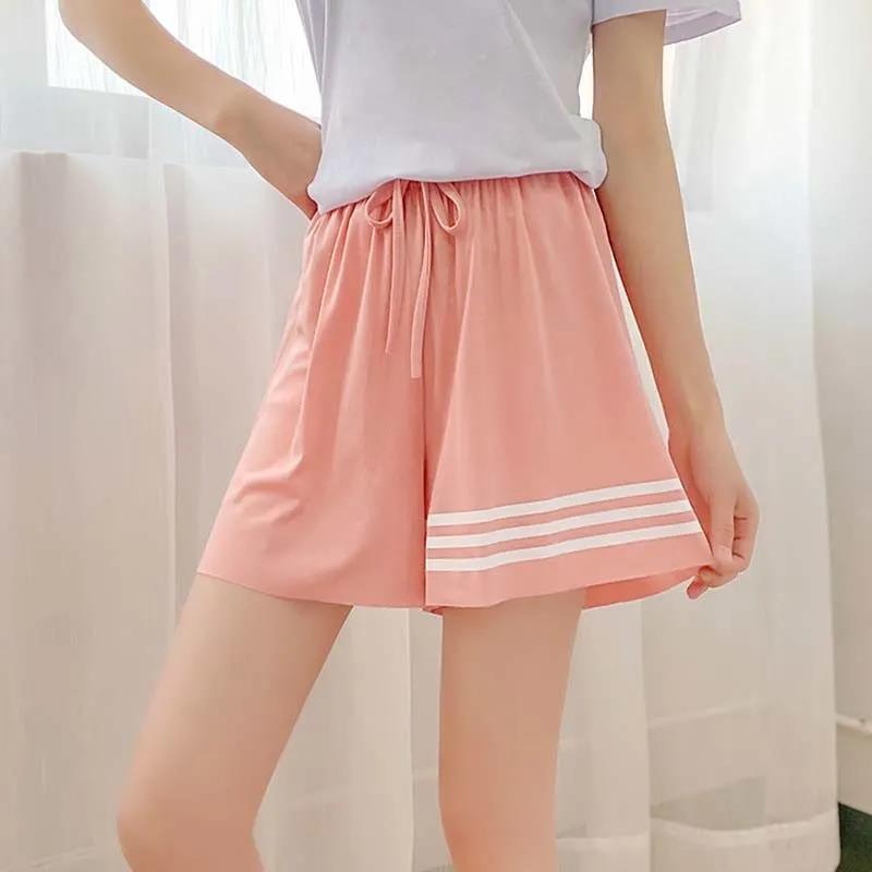 Casual Ice Silk Shorts Women's Summer High Waist Loose Large Size Thin Wide-leg Pants Women's Sports Drape Shorts