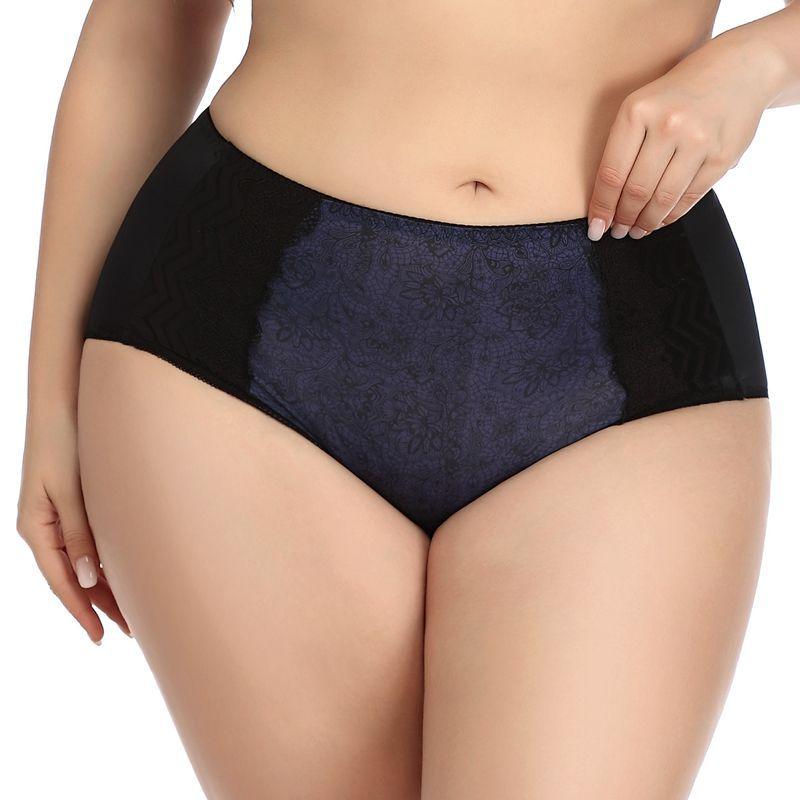 3pcs Large Version of Briefs, Large Size, Women's Printed Panties, Mid-waist, Breathable, Seamless, Anti-glare, Pure Cotton Crotch Underwear