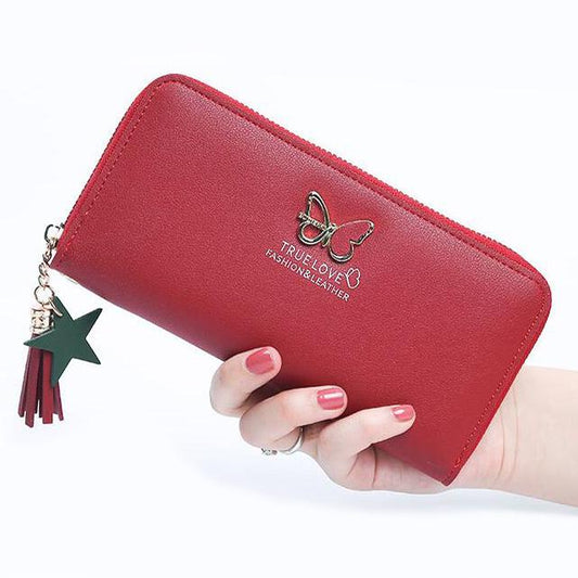 Women Wallets Cards Holder Lady Purses Money Bags Coin Purse Long Woman Clutch Zipper Butterfly Wall