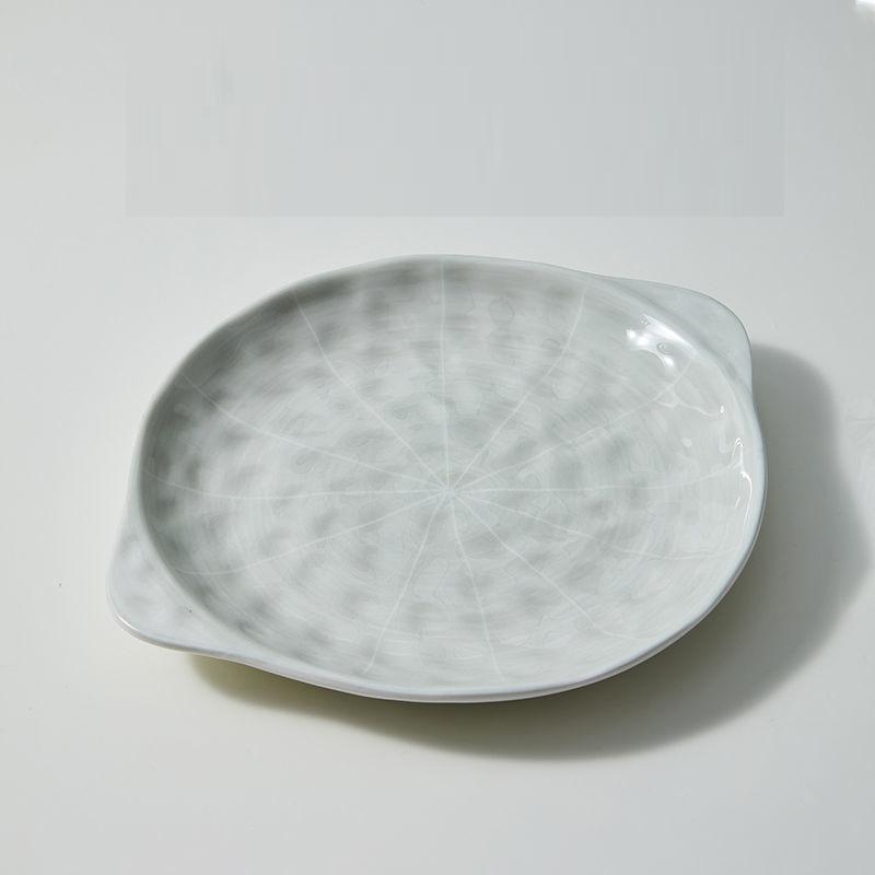 Nordic Style Ceramic Tableware Plate Bowl Set Household Combination Creative Couple Tableware Disc Double Ear Disc