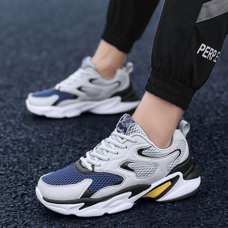 Plus Size 39-44 Men Mesh Sneakers Low-top Running Deodorant Basketball Shoes Non-slip Wear-resistant Sports Shoes