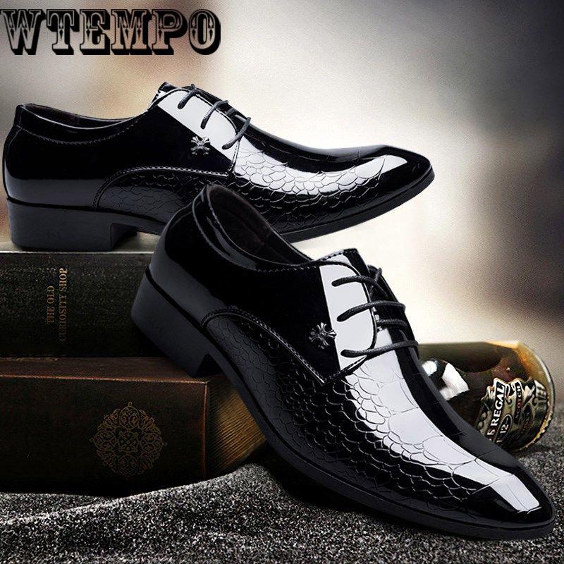 Lace-up Point Shoes Shoes Men's Leather Shoes Spring and Winter British Business Shoes Casual