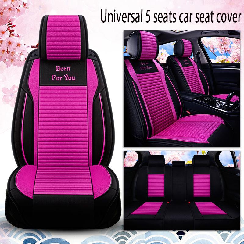 Car seat cover Waterproof Car Seat Cover Universal 5 set Auto Seat Cushion Leather 5 seats Universal