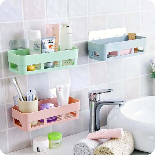 Bathroom Shelves No-drill Corner Shelf Shower Storage Rack Holder Toilet Organizer Bathroom Accessories