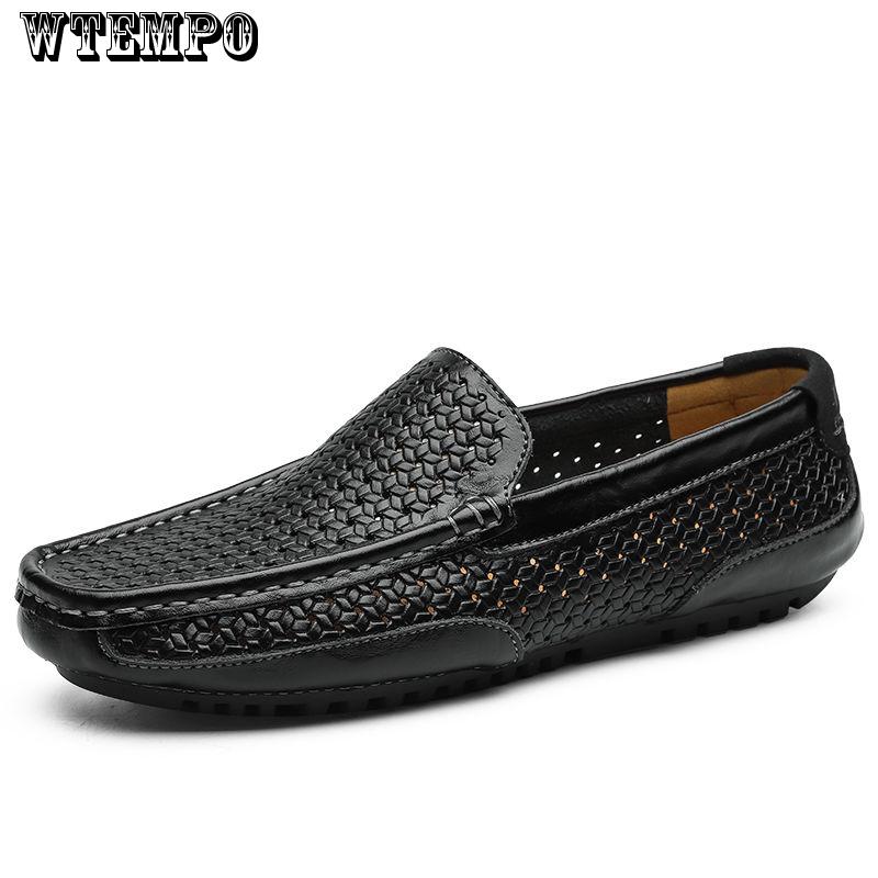 casual summer men shoes Mens Light Comfortable Flat Shoes Loafers leather Footwear sneakers