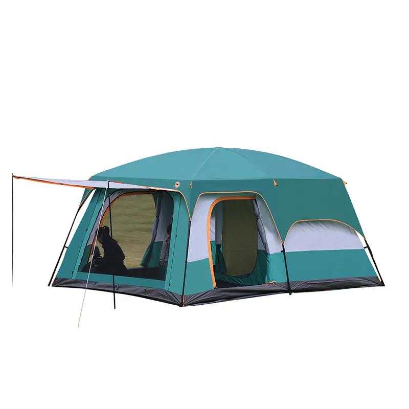 Outdoor Tent Two Rooms and One Living Room 4 To 6 People Thick Rainstorm Camping Tent