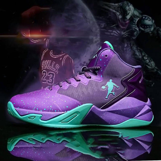 Basketball shoes men's high-top boots breathable non-slip wear-resistant shock-absorbing sneakers