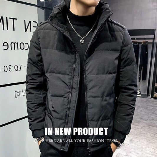 Winter Men's Down Jacket Men's Short Stand Collar Down Jacket Young Students Korean Version of The Trend Down Jacket Men's Clothing