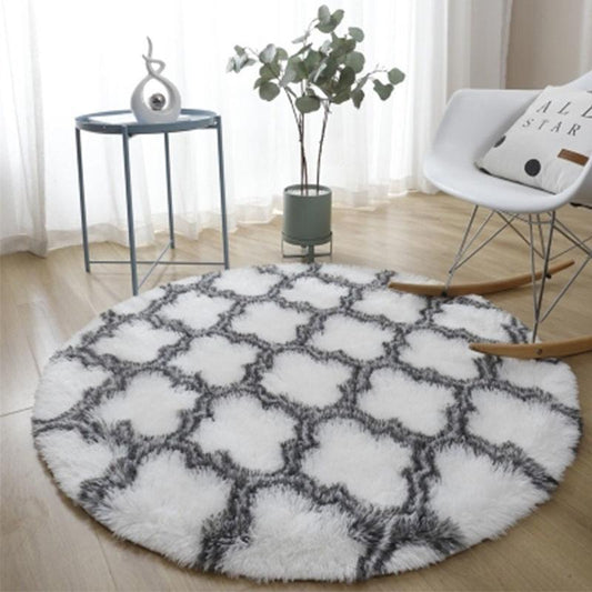 Circular Carpet Bedroom Teenage INS Style Cute Living Room Coffee Table Mat Room Hanging Basket Bedside Blanket Cushion