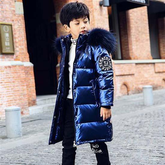 Girls Winter Warm White Duck Down Jackets for Boys Waterproof Clothes Fur Hooded Coats for Kids