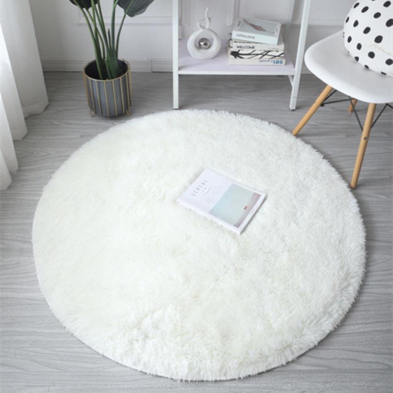 Round Carpet Diameter 1 Meter Bedroom Living Room Bedside Nordic Ins Wind Long Hair Household Light Luxury Computer Chair Hanging Basket Floor Mat