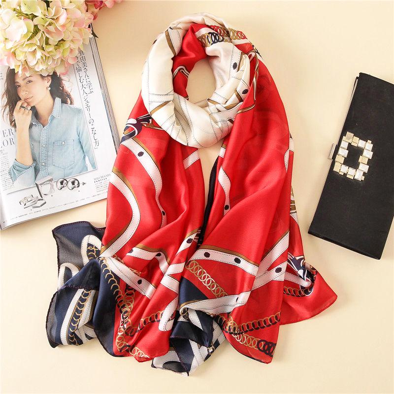 Scarves for Women Ladies Fashion Chiffon Scarf Ink Painting Silk Shawl Scarves Women Accessories