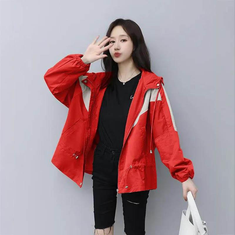 Women's Short Windbreaker Spring and Autumn Style Korean Fashion Loose Casual Short Jacket Women