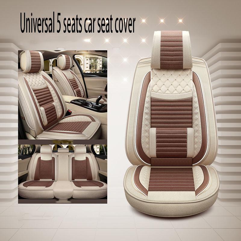 Car seat cover Waterproof Car Seat Cover Universal 5 set Auto Seat Cushion Leather 5 seats Universal